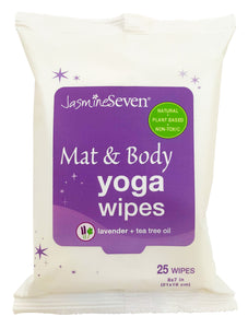 Yoga Wipes for Mat and Body – Natural Lavender and Tea Tree - 25ct packs
