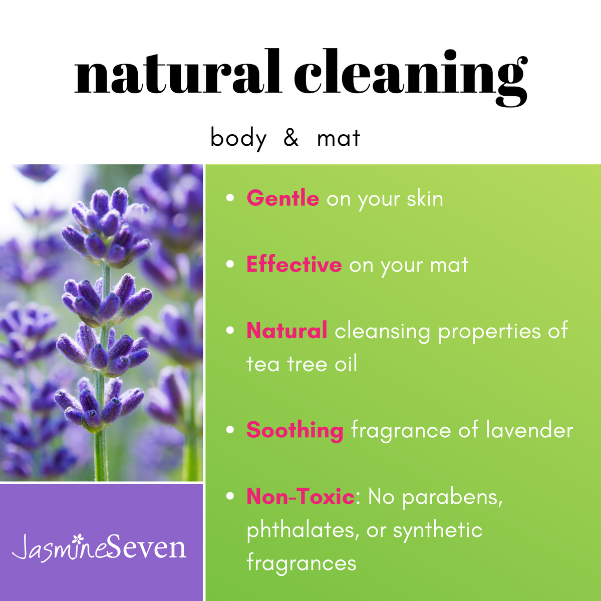Jasmine Seven ヨガワイプ マットとボディ用 リフィル 6本入りケース 天然ラベンダーとティーツリー　並行輸入品 メール便 SWATi フレグランスボディシート -FRAGRANCE