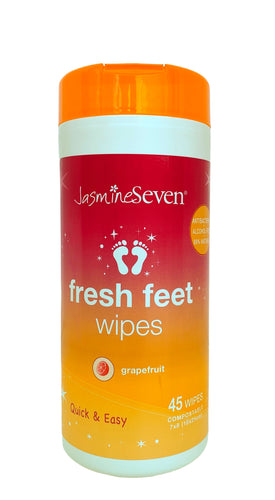 Fresh Feet Wipes -Antibacterial Grapefruit Wet Wipes - 45 Count Canister