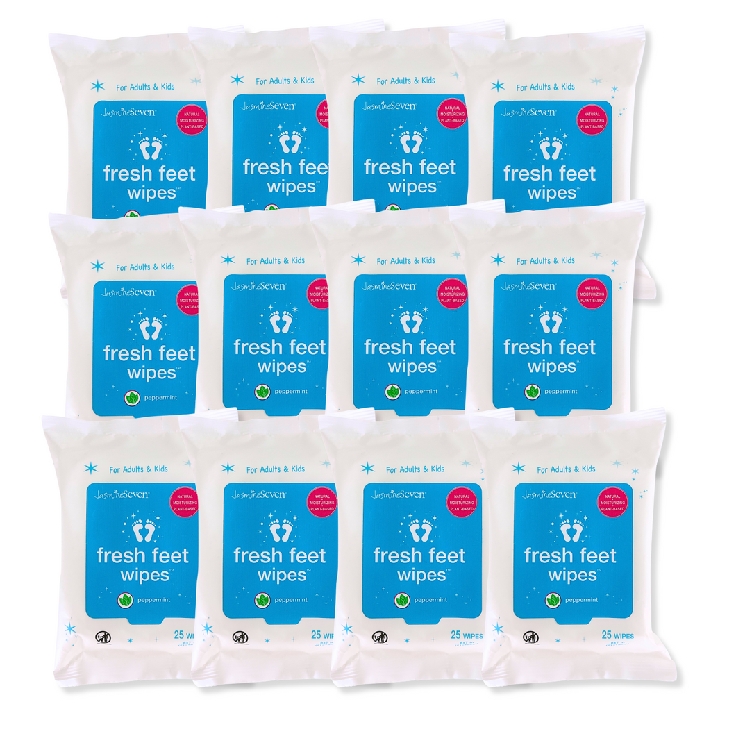 Fresh Feet Wipes - Peppermint 25ct (Case of 12)