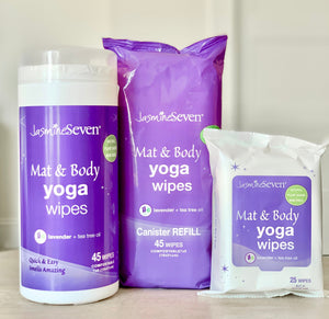 Yoga Mat & Body Wipes - Lavender Tea Tree - 45ct Canister