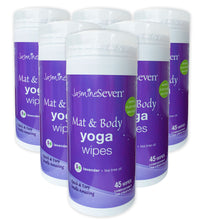 Load image into Gallery viewer, Yoga Mat &amp; Body Wipes - Lavender Tea Tree - 45ct Canister (Case of 6)