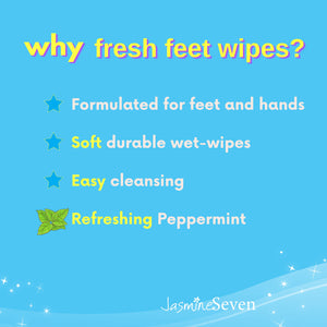 Fresh Feet Wipes - Peppermint 45ct Canister